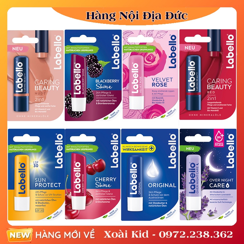 Son dưỡng Labello của Đức [Đủ Bill]
