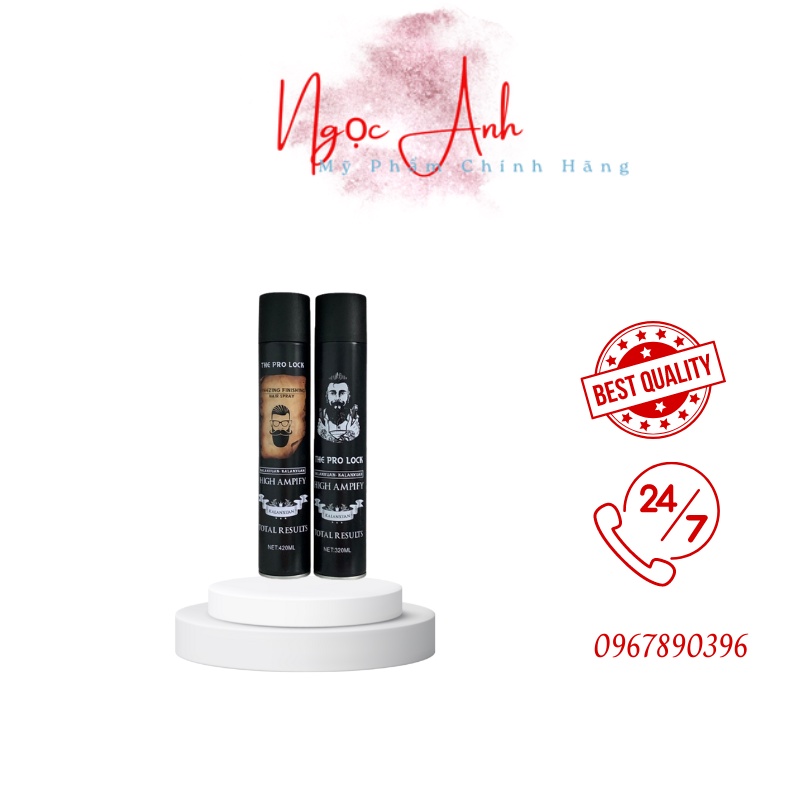 [ Hàng Chuẩn Đẹp ] Gôm Xịt Tóc Baber The Pro Lock ( Chai 420ML)