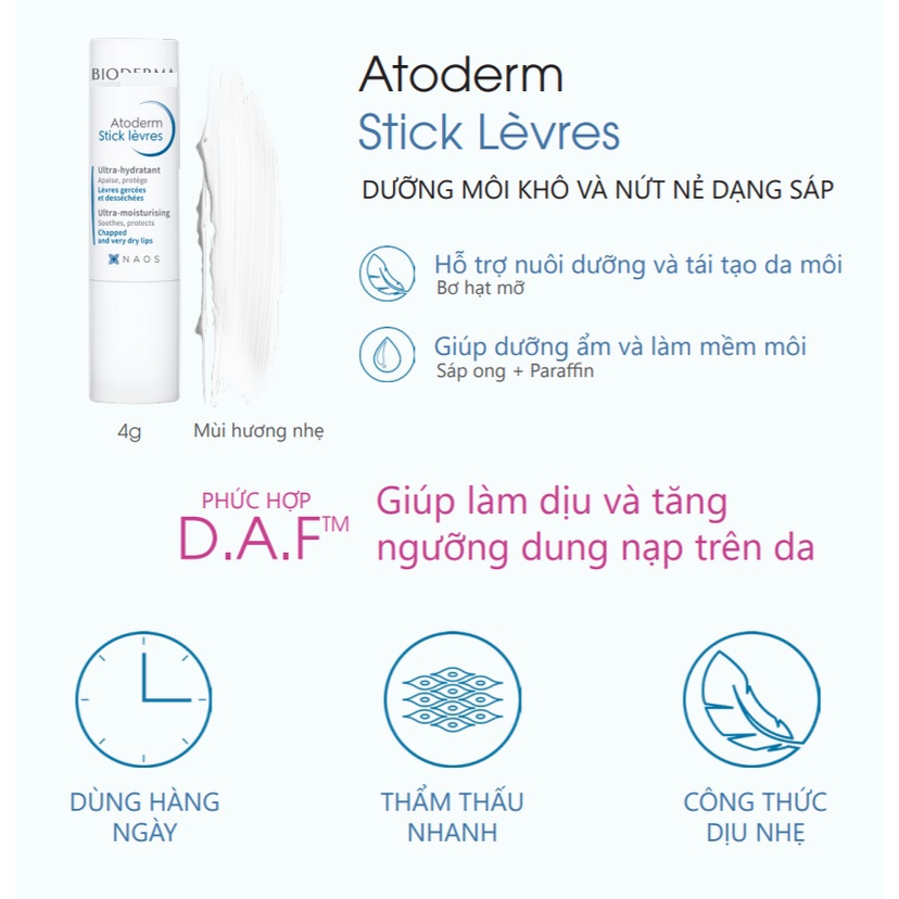 Son dưỡng Bio Atoderm Levres 4g