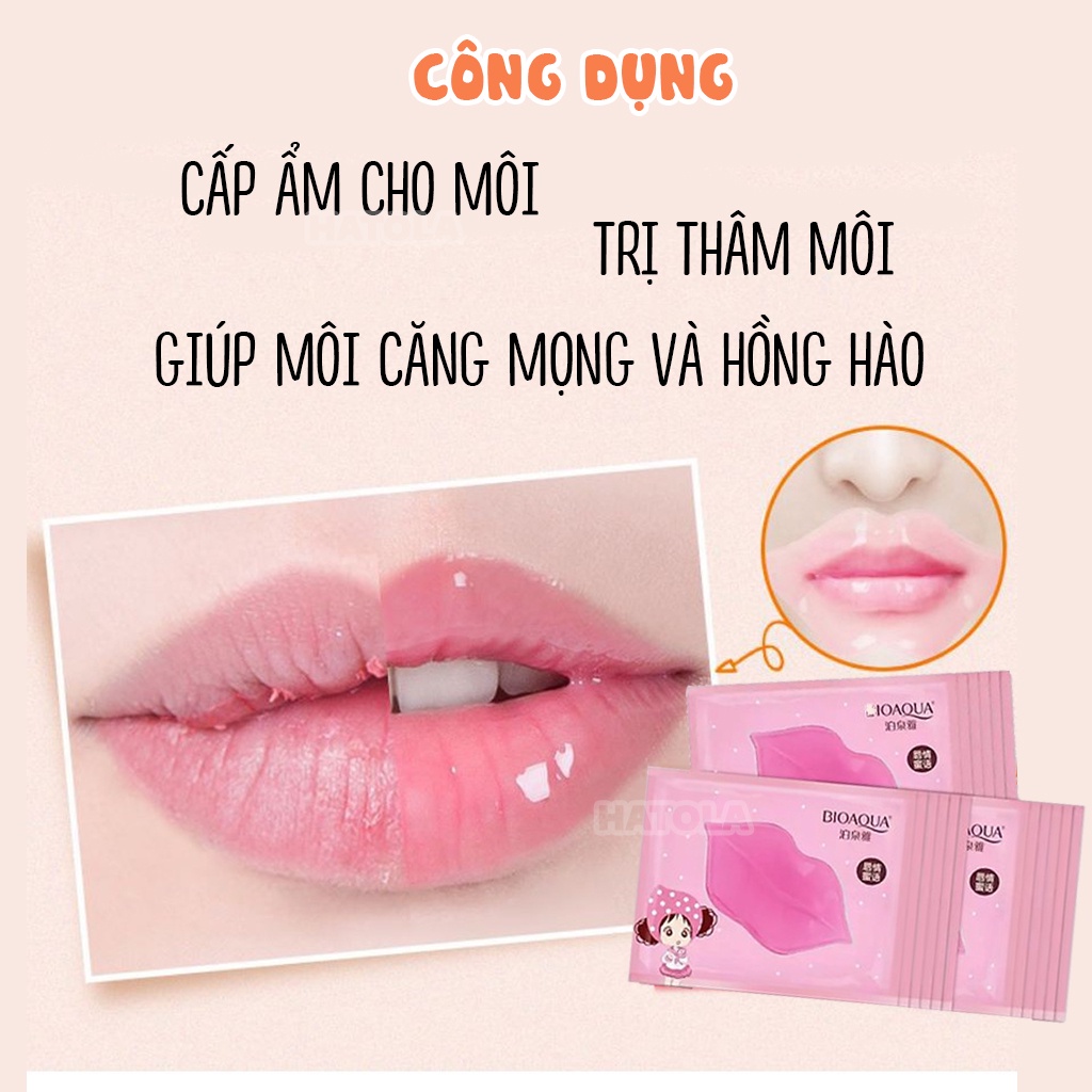 Mặt nạ môi collagen dưỡng môi căng bóng, hồng hào mask môi nội địa trung Hatola
