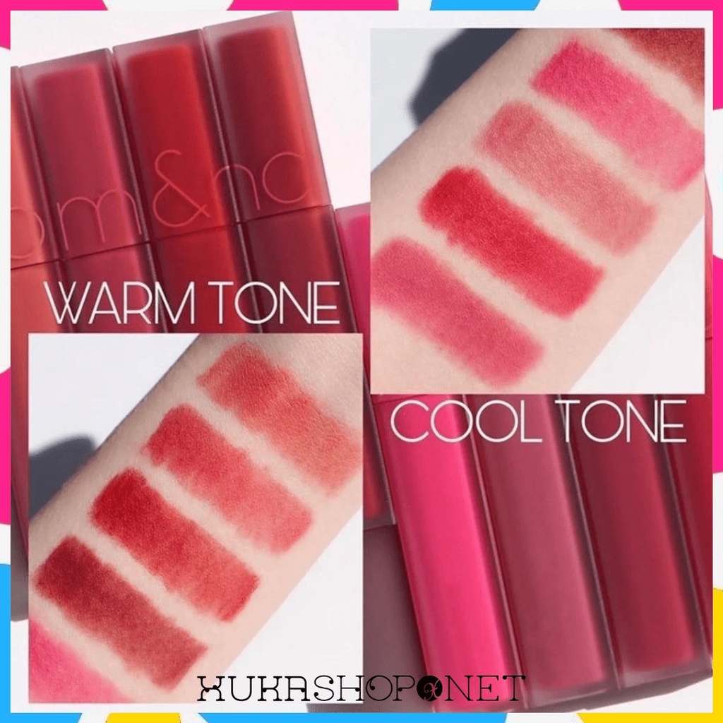 Son Kem lì Romand Blur Fudge Tint 5g ( Son Kem Lì mịn môi Hàn Quốc Full 8 màu )