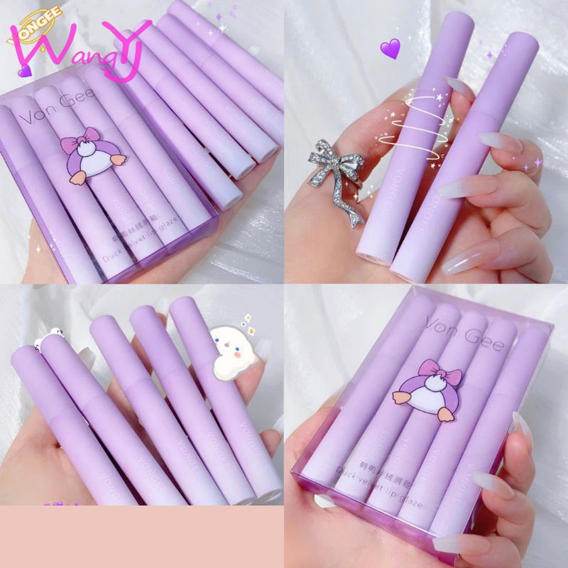 Bộ 5 Thỏi Son Môi Màu Nhung Lì Không Phai