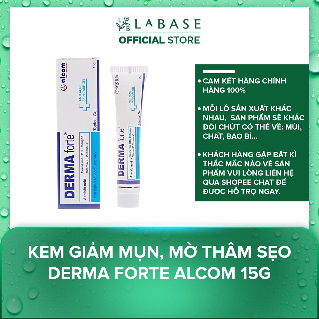 Kem giảm mụn, mờ thâm sẹo Derma Forte Alcom 15g