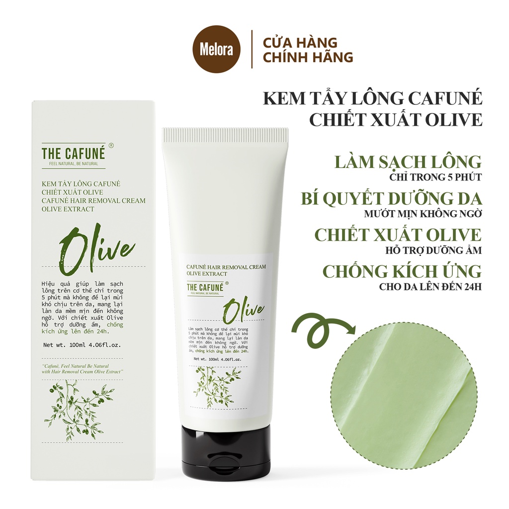 Combo Kem Tẩy Lông và Serum triệt Lông Chính hãng The Cafuné an toàn cho vùng kín, bikini, chân, tay, nách 100ml