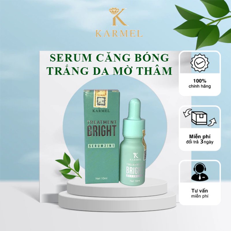 Serum căng bóng trắng da, mờ thâm nám dưỡng da, cấp nước đều màu da 10ml, 50ml – Treatment Bright 2in1 Kamel (Karmel)