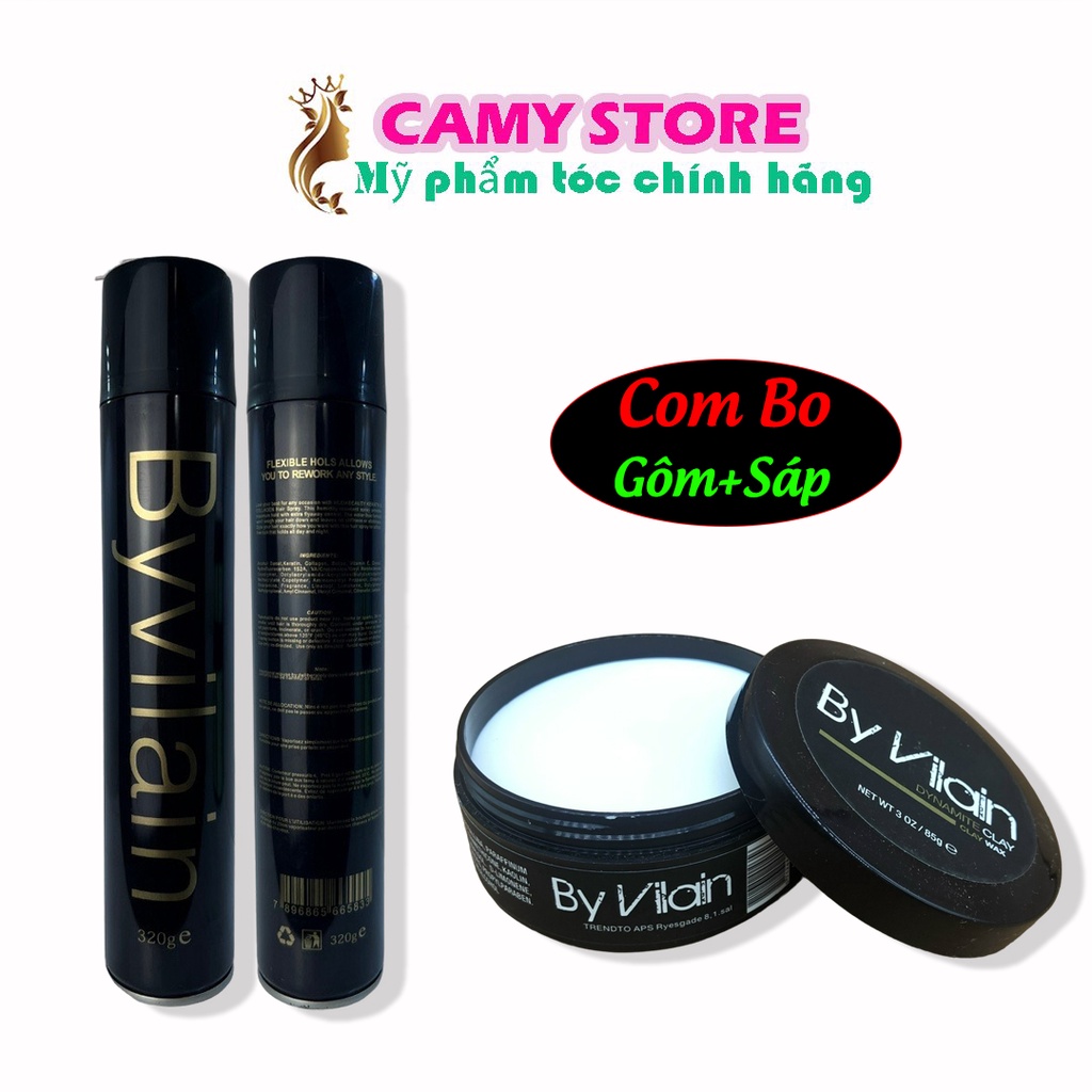COMBO Gôm Sáp Vuốt Tóc Nam BY VILAIN – Tạo Kiểu Và Giữ Nếp Cho Tóc Mùi Thơm Dễ Chịu độ cứng 5/