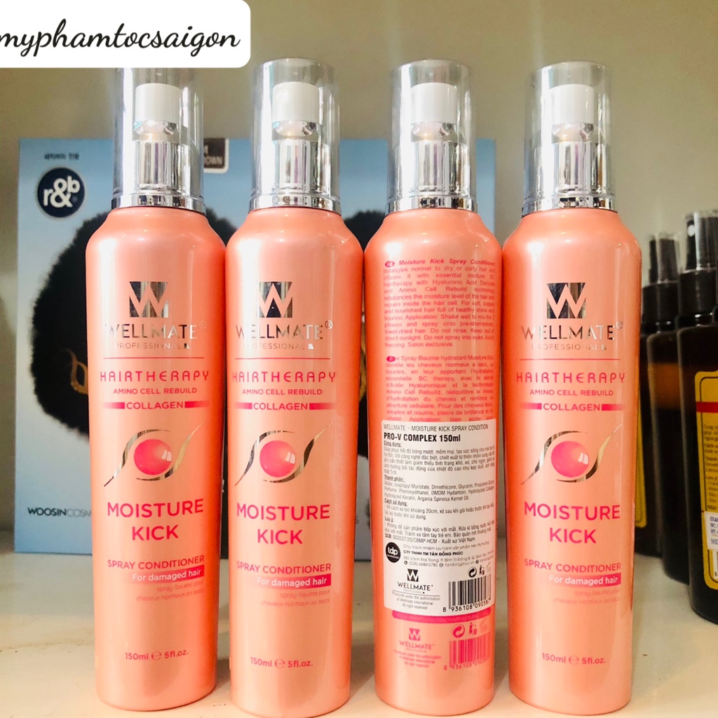[chính hãng_giá sỉ] Xịt dưỡng tóc Vitamin hoa xứ wellmate 150ml
