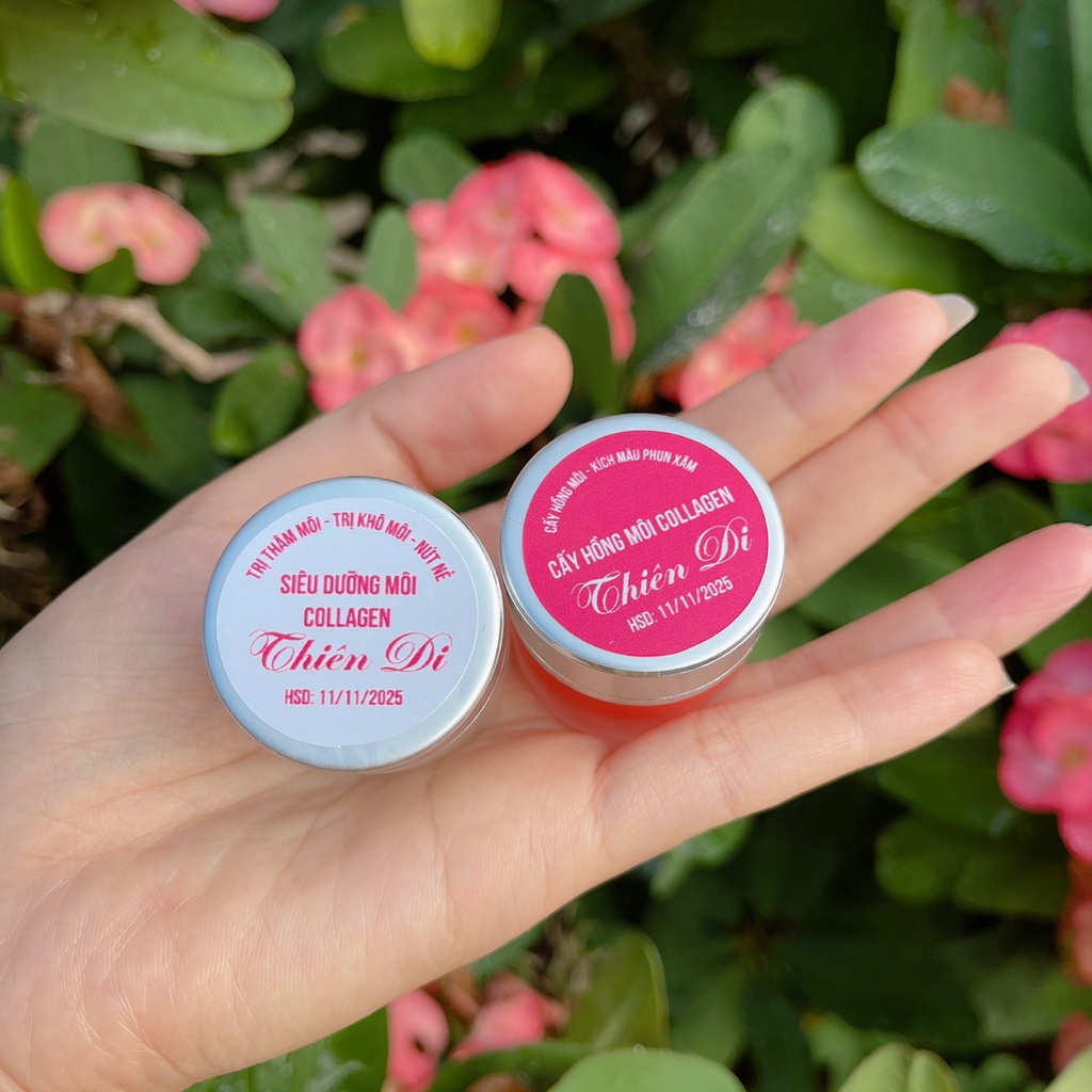 Combo Dưỡng Cấy Màu Môi Tế Bào Gốc Thiên Di Tẩy Thâm Môi Cấy Hồng Môi Tự Nhiên Kích Màu Phun Xăm