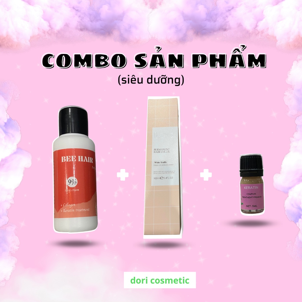 thuốc nhuộm tóc màu đỏ rượu vang . combo thuốc nhuộm tóc tại nhà