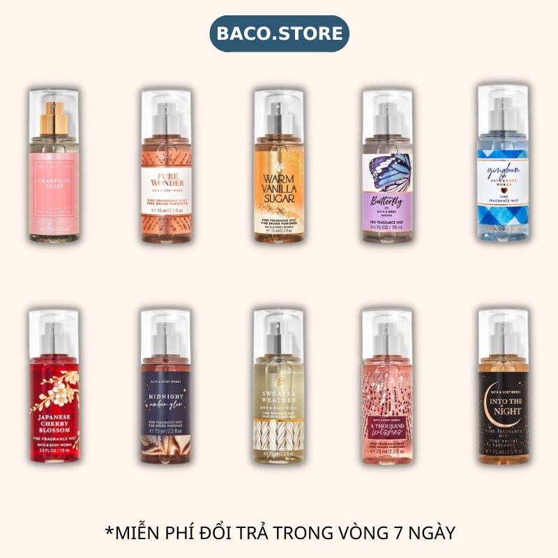 body mist Xịt thơm Toàn thân 75ml Sang trọng, quyến rũ