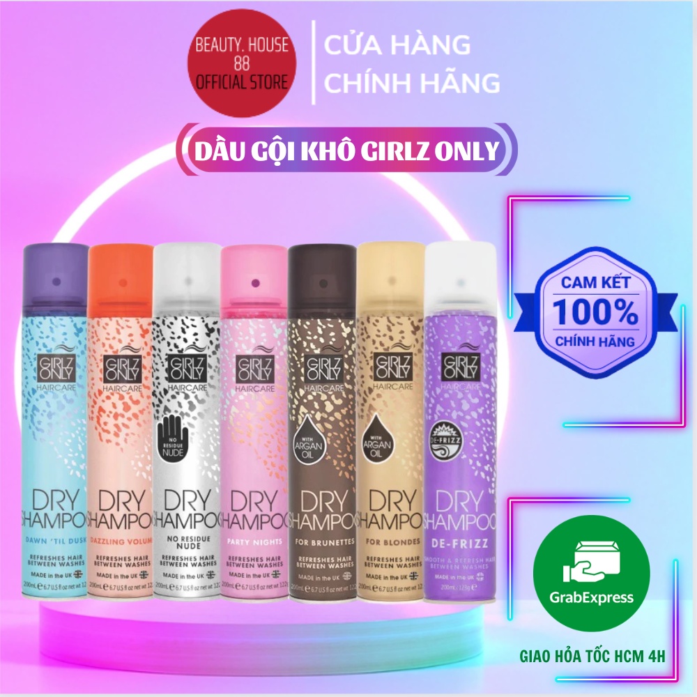 Dầu Gội Khô GIRLZ ONLY Dry Shampoo 200ml – Dầu Gội Tơi Tóc