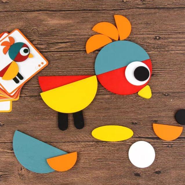 [ SỈ ] Bộ Đồ Chơi Ghép Hình Gỗ Các Con Vật Montessori- GHÉP CÚ- LOẠI ĐẸP