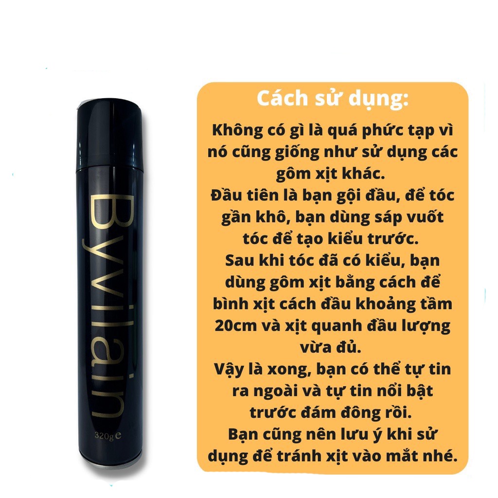 COMBO Gôm Sáp Vuốt Tóc Nam BY VILAIN – Tạo Kiểu Và Giữ Nếp Cho Tóc Mùi Thơm Dễ Chịu độ cứng 5/