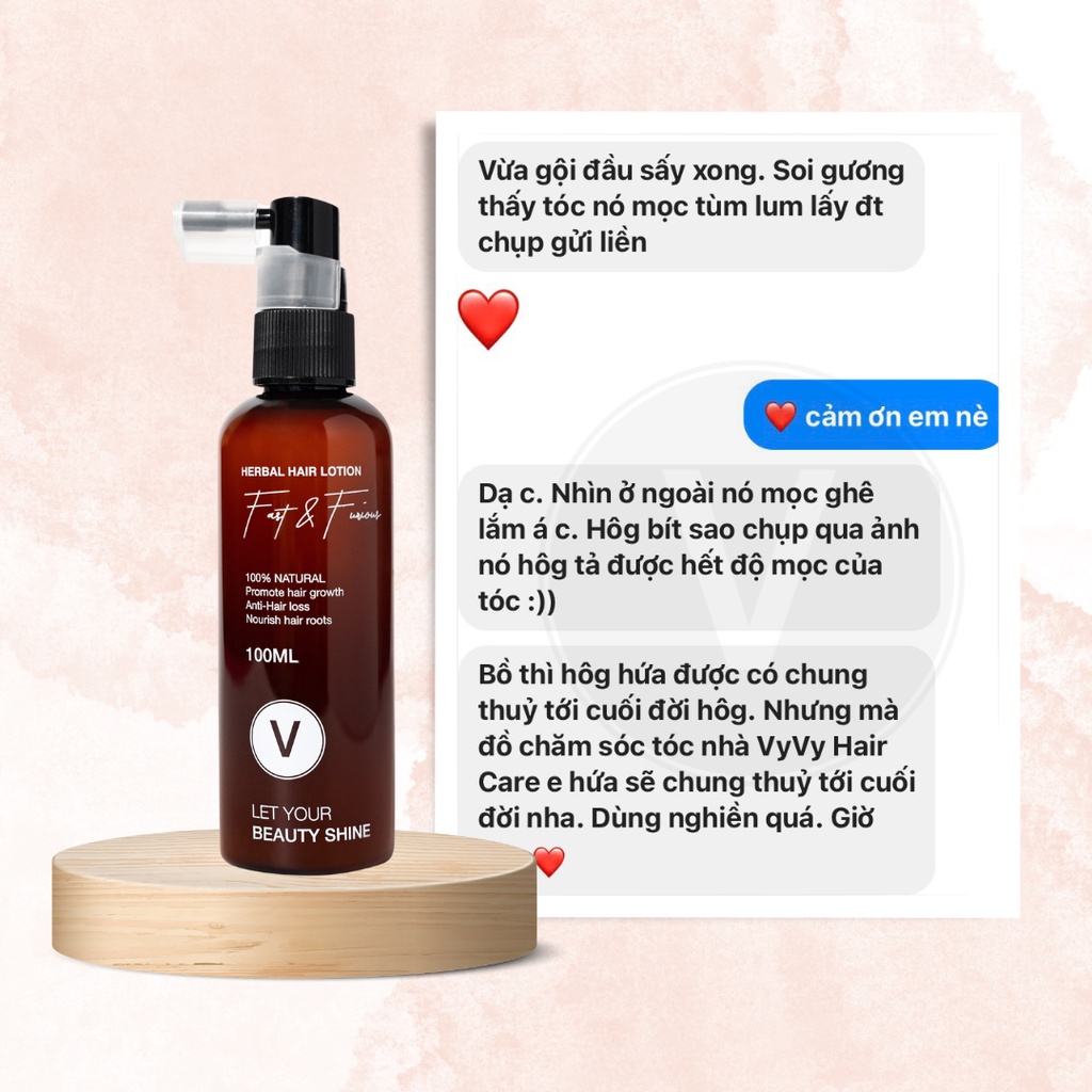Xịt bưởi Nano kích mọc tóc nhanh dài làm dày và giảm rụng tóc Vyvyhaircare V 115ml