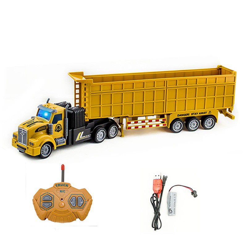 Xe container điều khiển từ xa pin sạc, xe đồ chơi trẻ em điều khiển từ xa, mô phỏng chi tiết như bản gốc