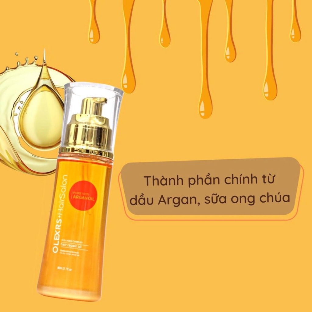 Tinh dầu dưỡng phục hồi chống rụng Olexrs Hair Salon Collagen 80ml