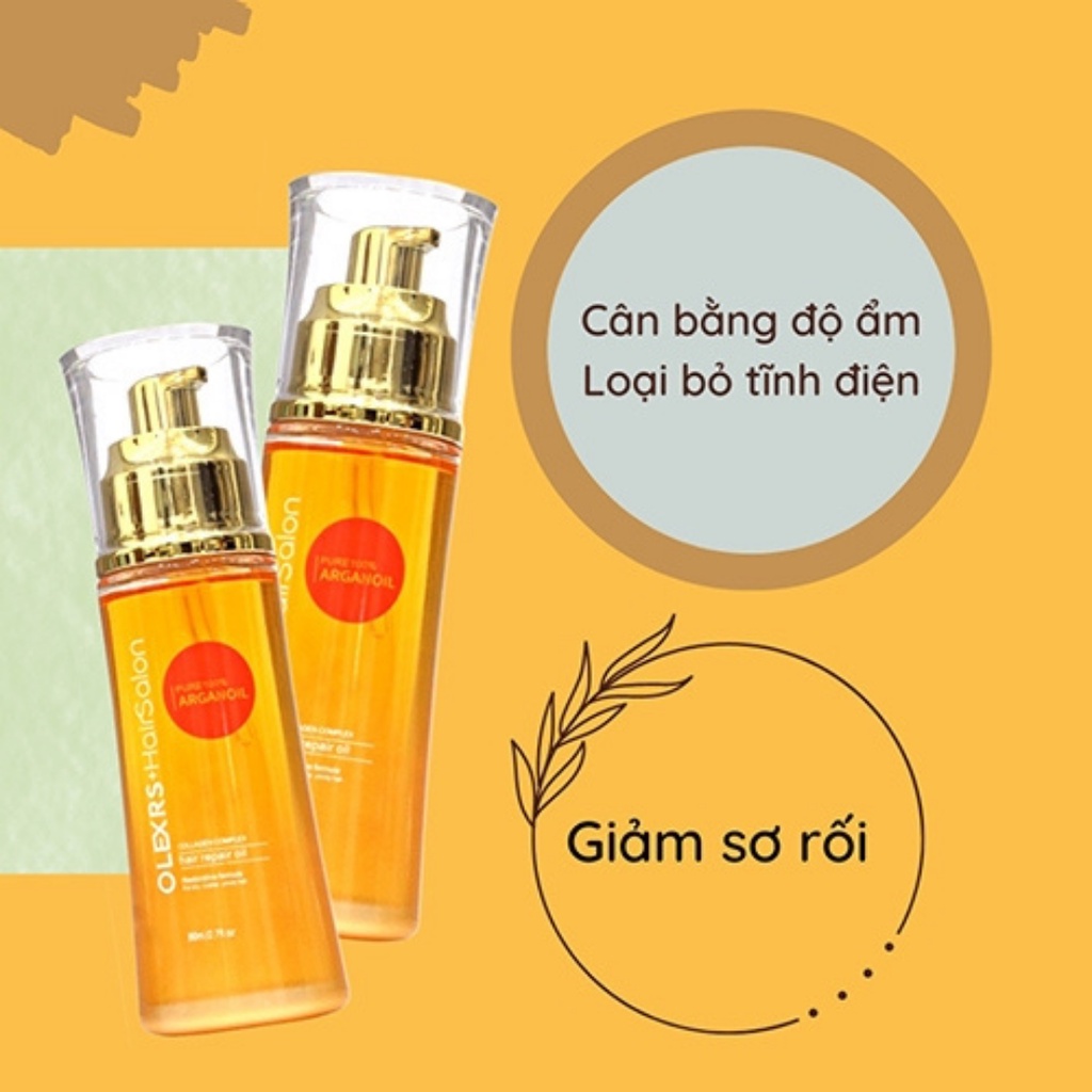 Tinh dầu dưỡng phục hồi chống rụng Olexrs Hair Salon Collagen 80ml