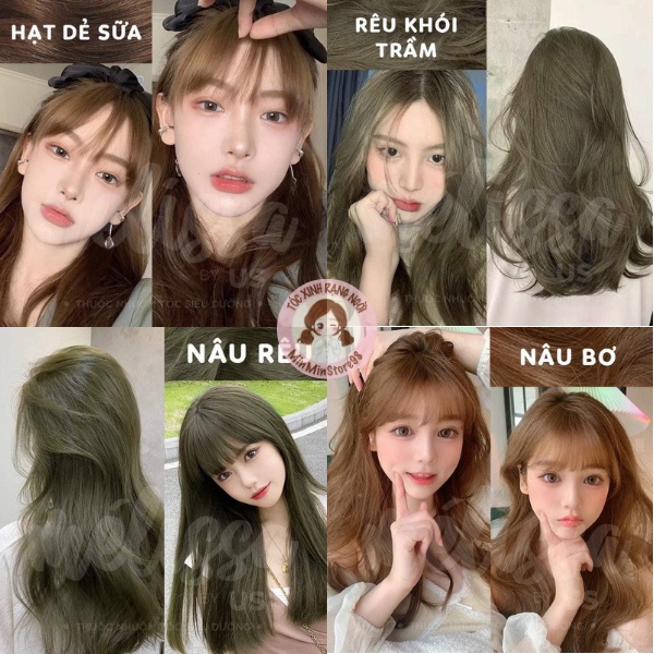 Thuốc Nhuộm Tóc Không Cần Tẩy Tone Nâu Siêu Hot Nhuộm Tại Nhà ( TẶNG OXY + GĂNG TAY + HƯỚNG DẪN)
