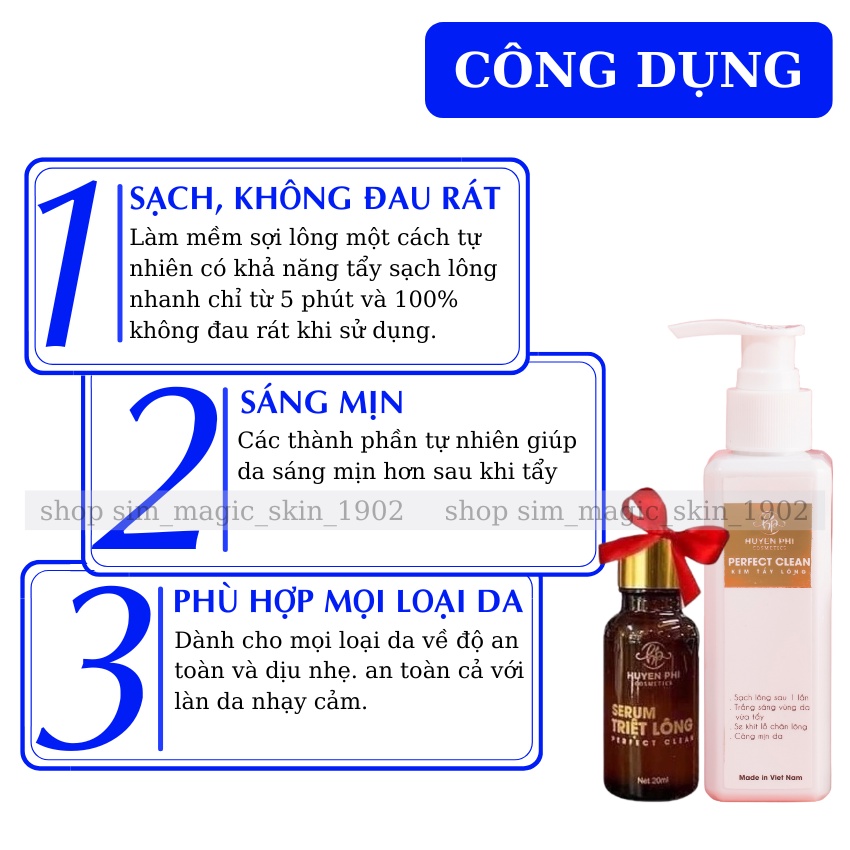 Kem Tẩy Lông Huyền Phi Triệt Sạch Bất Chấp Các Loại Lông