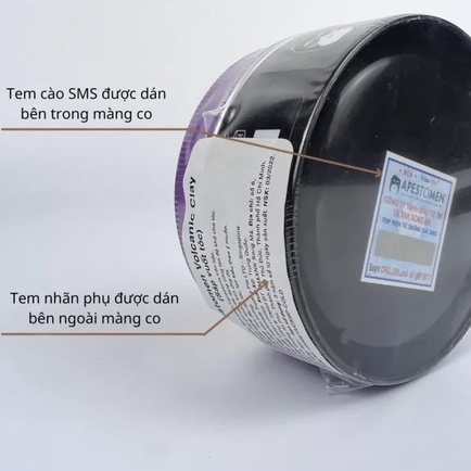 Sáp vuốt tóc nam Volcanic Clay tem check SMS chính hãng, tạo kiểu tóc, giữ nếp tóc