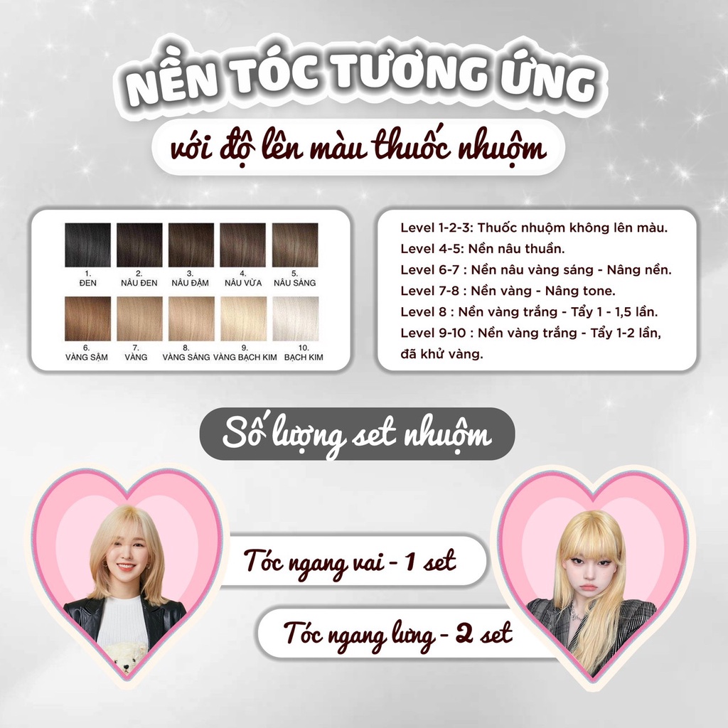 Thuốc nhuộm tóc màu XÁM KHÓI Thuốc nhuộm tóc tại nhà cao cấp Buddyhairs tặng kèm 1 tẩy 50K phụ kiện nhuộm