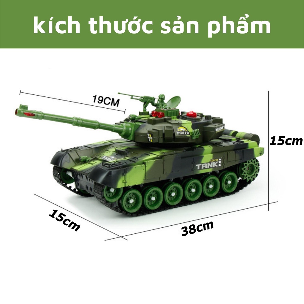 Xe tăng điều khiển từ xa đồ chơi cao cấp kèm pin sạc cho bé, đồ chơi điều khiển từ xa cho bé trai BOBIKIDS XT01