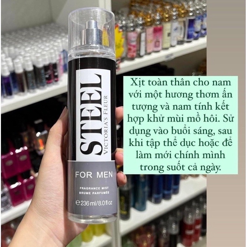 Xịt toàn thân bodymist Nam VICTORIA FLEUR thơm quyến rũ 236ml