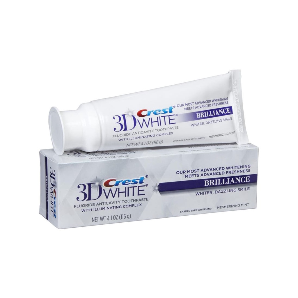 KEM ĐÁNH RĂNG CREST 3D WHITE LÀM SẠCH 95% VÊT Ố BỀ NGOÀI TUÝP LỚN 116G HÀNG NHẬP TMALL
