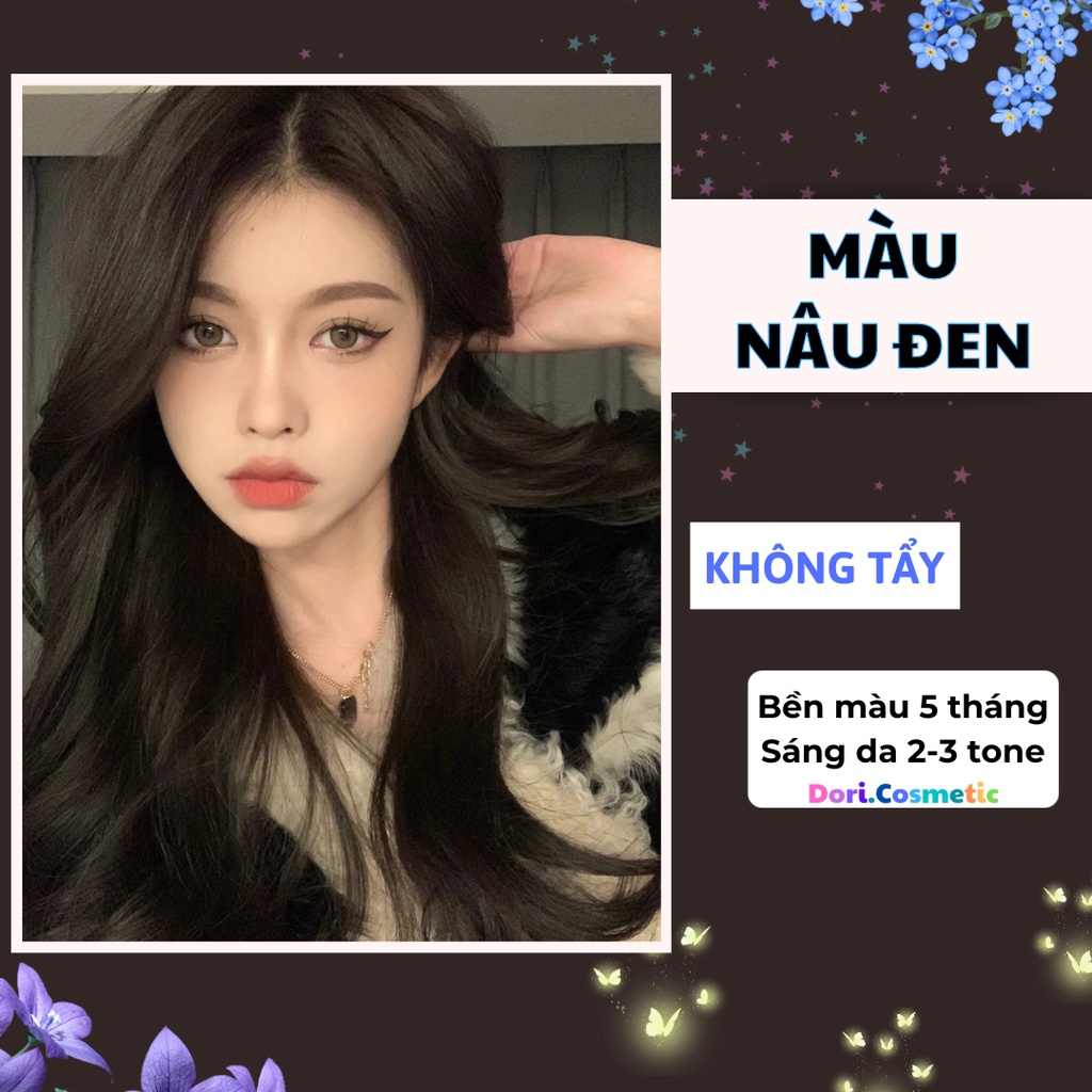 thuốc nhuộm tóc màu nâu đen . combo thuốc nhuộm tóc tại nhà
