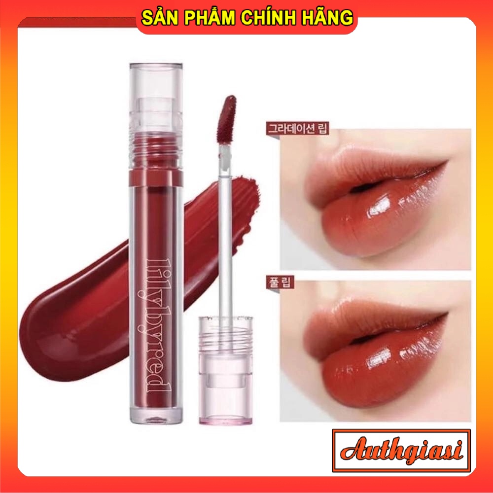 Son kem bóng LILYBYRED Tint Glassy Layer Fixing Tint màu 07 Sun Orange Cam Cháy căng bóng