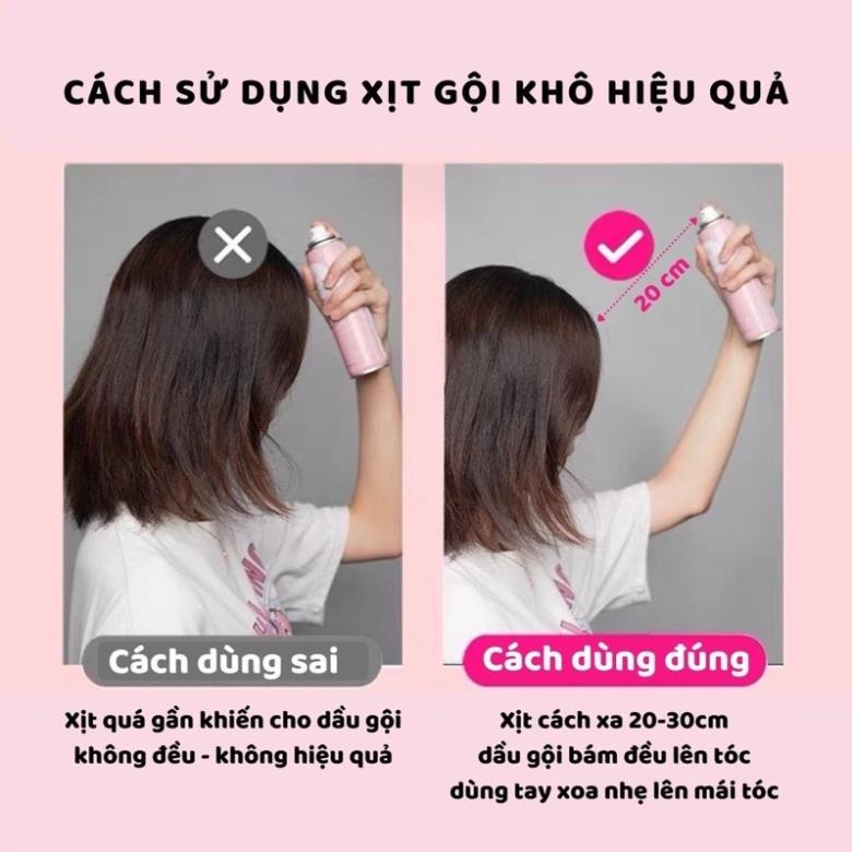 Dầu gội khô ISSY 150ml dạng xịt an toàn không cần nước dùng cho nam, nữ không bết tóc bodymist.tphcm