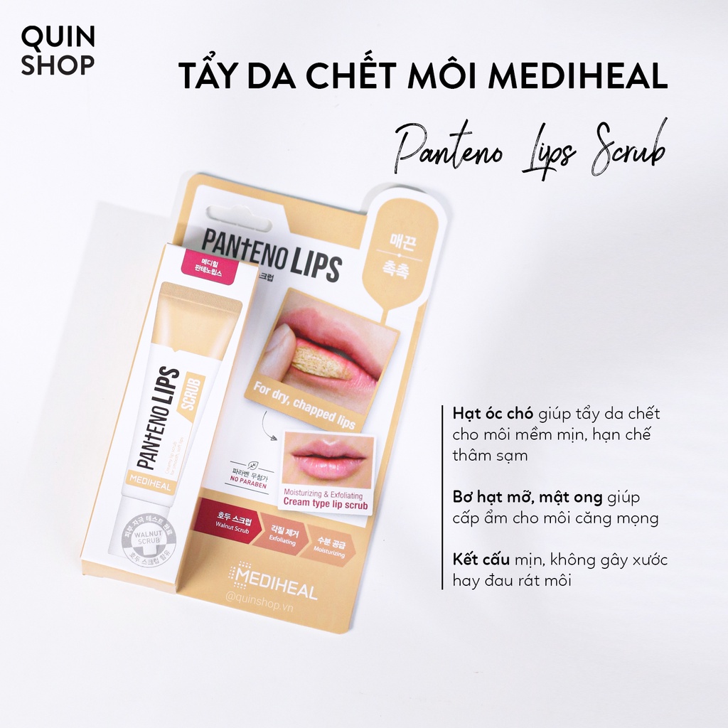 Son Dưỡng, Tẩy Da Chết Giảm Thâm Môi, Bong Tróc Mediheal Labocare Panteno Lips Healbalm