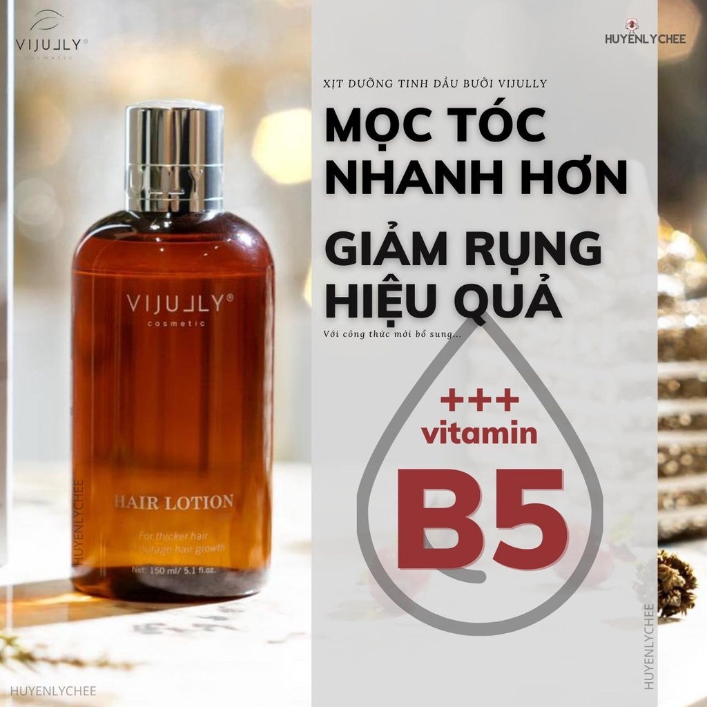 Tinh Dầu Bưởi [GIẢM RỤNG 100%] Xịt Bưởi ViJully  Chính Hãng – Kích Mọc Tóc – Dưỡng Tóc Dài Nhanh