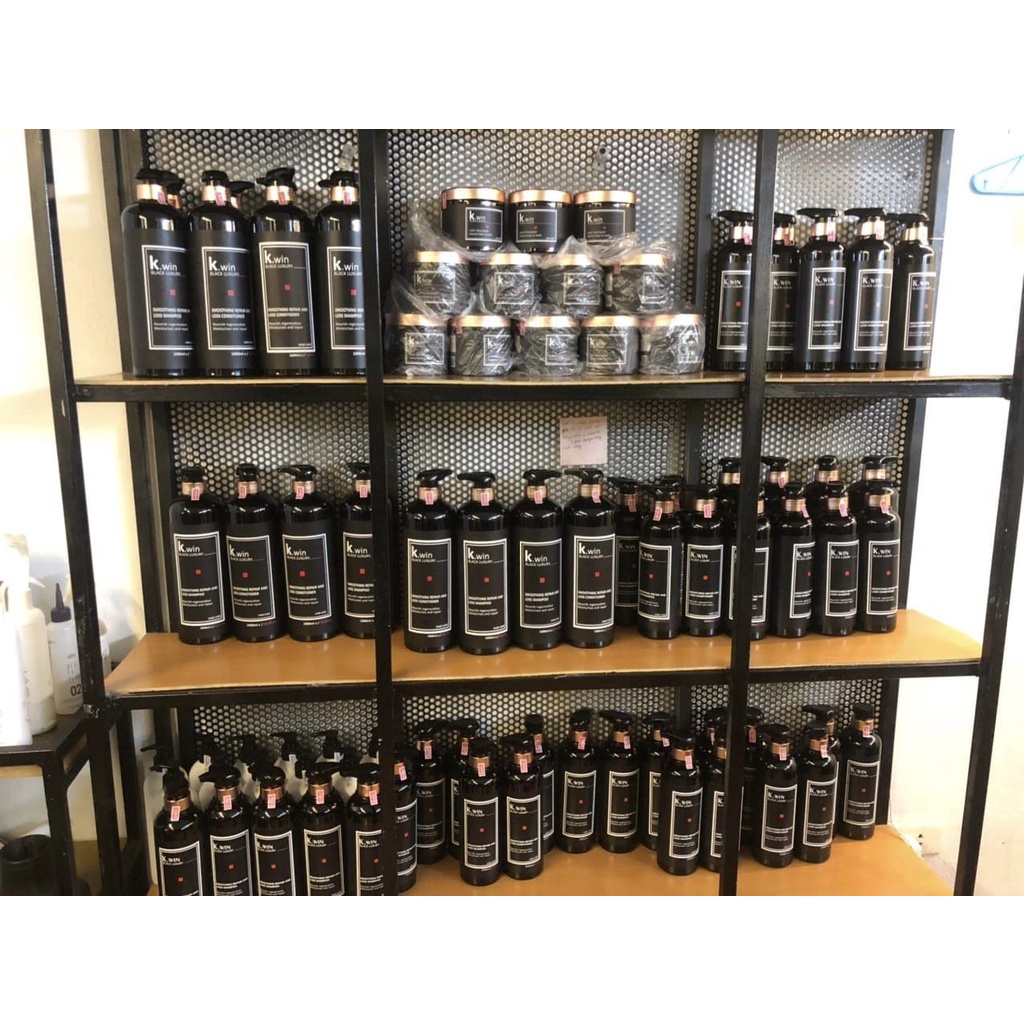 Dầu gội cặp phục hồi tóc hư tổn khô xơ Kwin lux smoothing repair and loss 1000ml combo dưỡng tóc chống gãy rụng dầu gàu