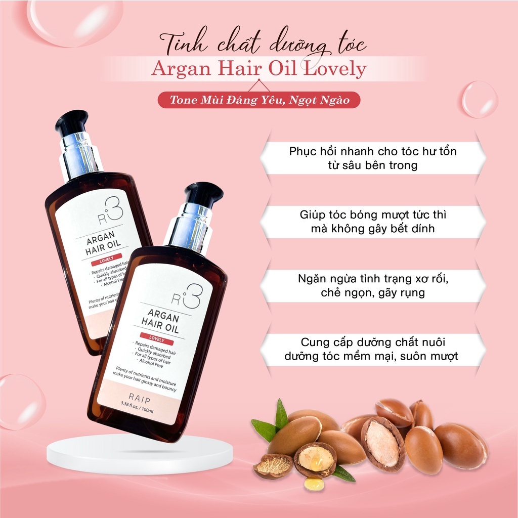 Tinh dầu dưỡng tóc Raip Argan Hair Oil R3 100ml