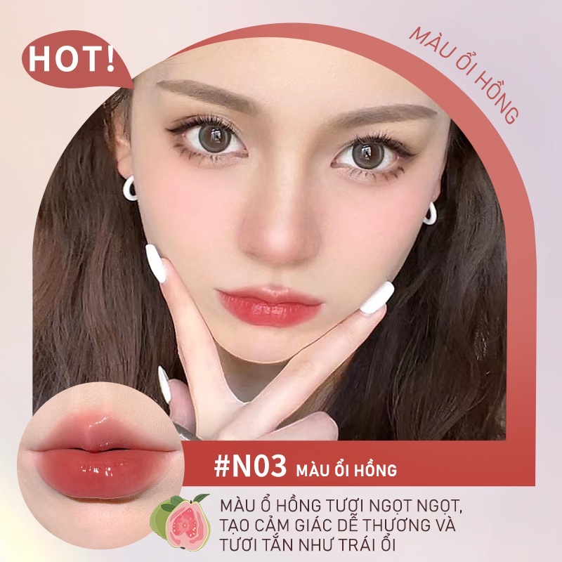 【JUDYDOLL】 Son Tint Bóng Judydoll Thủy Tinh Jelly Lip Brown Căng Mọng Tự Nhiên 3g