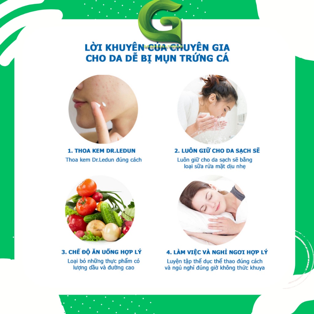 kem trị mụn DR.LeDun Gel Giảm Mụn Ngừa Thâm Chính Hãng Giúp Giảm Mụn Trứng Cá Ngừa Thâm Mờ Sẹo Da Dầu Mụn