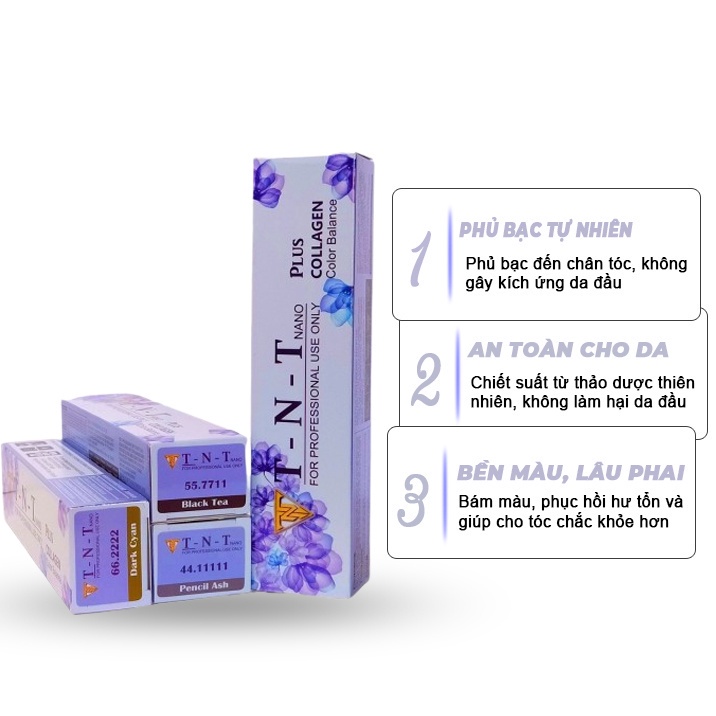 Màu nhuộm tóc TNT Nano Plus Collagen – Lên màu không cần tẩy