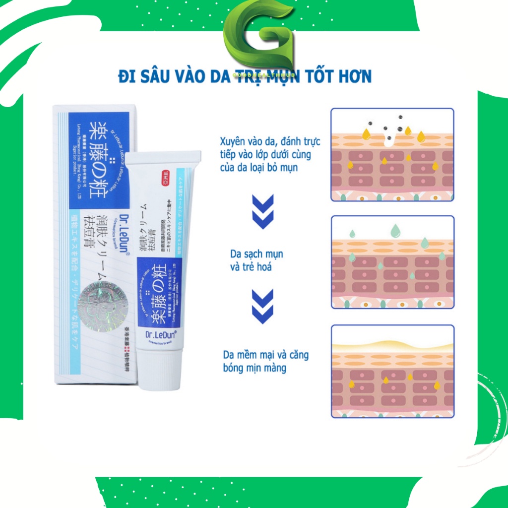 kem trị mụn DR.LeDun Gel Giảm Mụn Ngừa Thâm Chính Hãng Giúp Giảm Mụn Trứng Cá Ngừa Thâm Mờ Sẹo Da Dầu Mụn