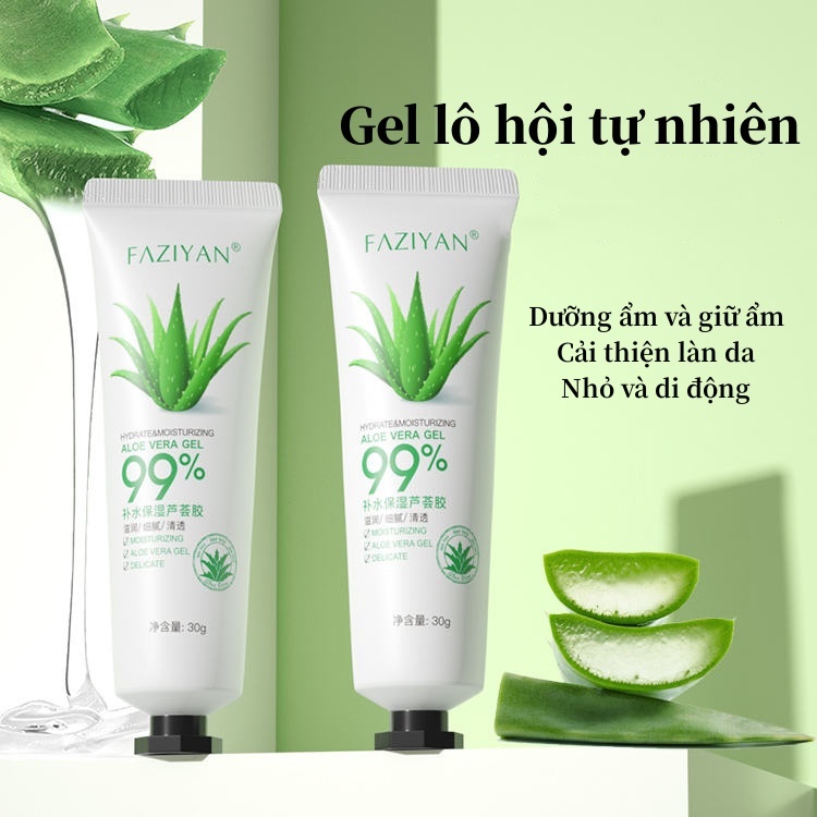 Gel nha đam 30g Dưỡng ẩm Chống lão hoá Trị mụn trứng cá Mờ sẹo Gel chống nắng Dịu nhẹ không kích ứng