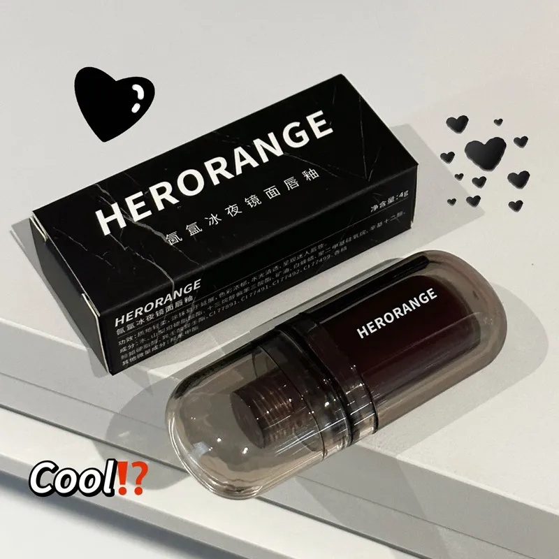 HERORANGE Son Bóng 3d Dưỡng Ẩm Chống Nước Lâu Trôi