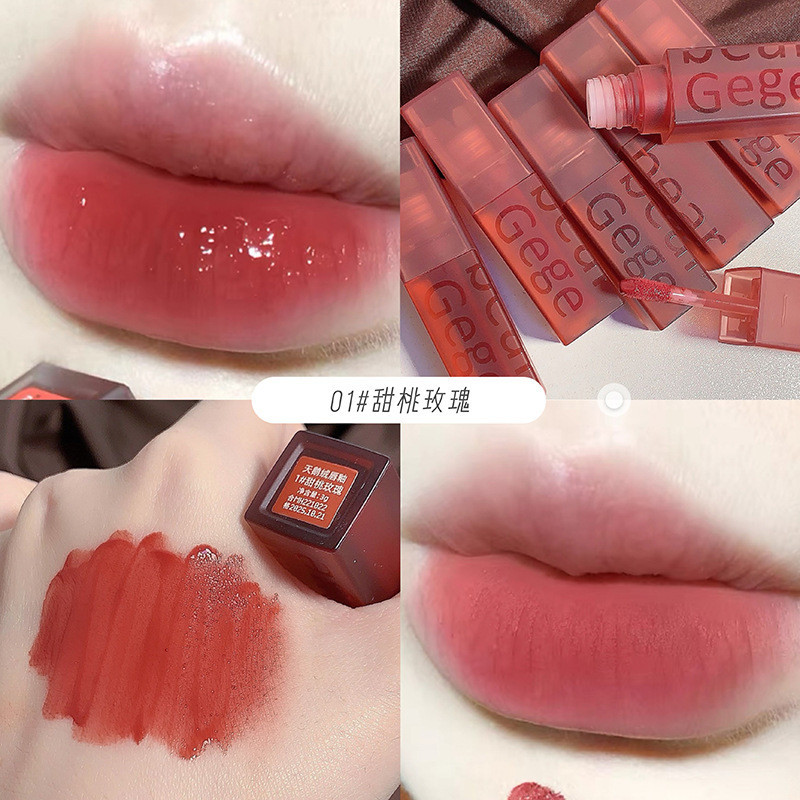 Gegebear Son Kem Bóng Màu Nhung Lì Kháng Nước Lâu Trôi Dưỡng Ẩm