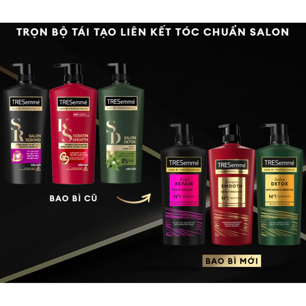 Dầu gội TRESemmé cho tóc chắc sạch, khỏe, mềm mượt 640g