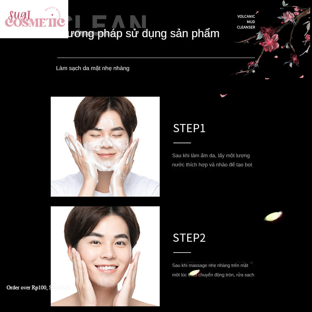 Sữa Rửa Mặt Nam Da Dầu Trắng Da Ngừa Mụn  Sữa rửa mặt Nam trắng da sạch mụn Dabo Black Force Hàn Quốc 60g MS217 [ SUGI ]
