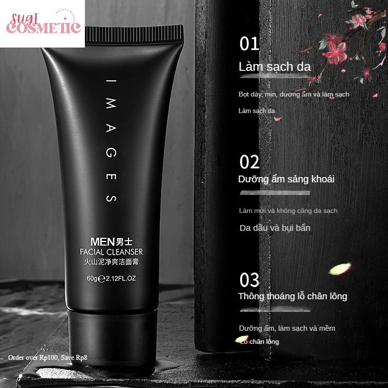 Sữa Rửa Mặt Nam Da Dầu Trắng Da Ngừa Mụn  Sữa rửa mặt Nam trắng da sạch mụn Dabo Black Force Hàn Quốc 60g MS217 [ SUGI ]