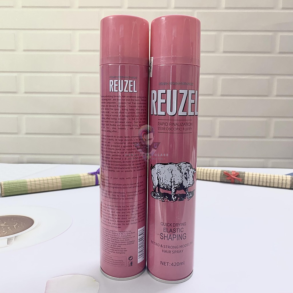 Gôm Xịt Tạo kiểu Tóc REUZEL PINK 420ml – Gôm Định Hình Giữ Nếp Tóc 24h, Keo Xịt Tóc Bản Đặc Biệt Cực Thơm Lôi Cuốn