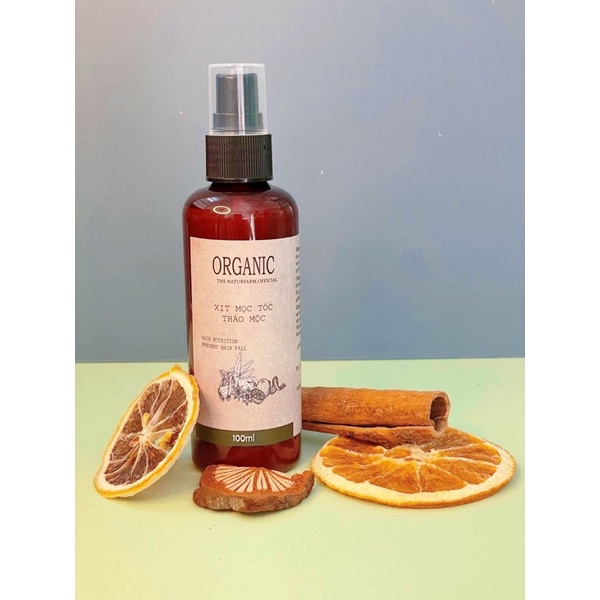 Xịt mọc tóc thảo dược cô đặc Naturfarm 100ML [ Tinh dầu bưởi mix cùng nhiều vị thảo dược siêu dưỡng tóc ]