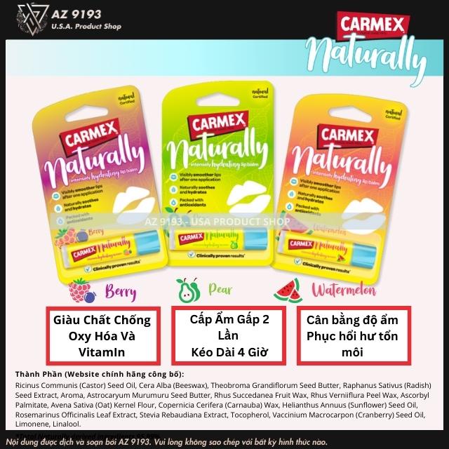 Son Dưỡng Môi Carmex,Hàng Mỹ, Dưỡng Camex Không Màu, Chính Hãng Mỹ, Dưỡng Ẩm, Giảm Khô Môi-Az9193