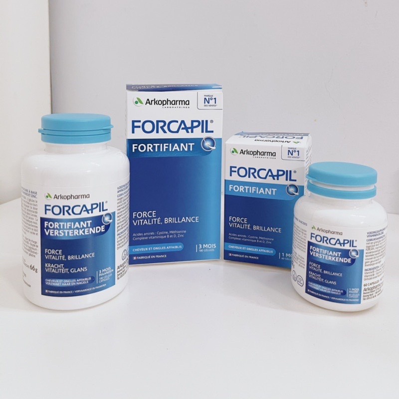 Bác Sĩ Cung Viên Uống Giảm Rụng Tóc FORCAPIL FORTIFIANT Arkopharma – Giúp Mọc Tóc, Rụng Tóc Sau Sinh, Kẽm (60V)