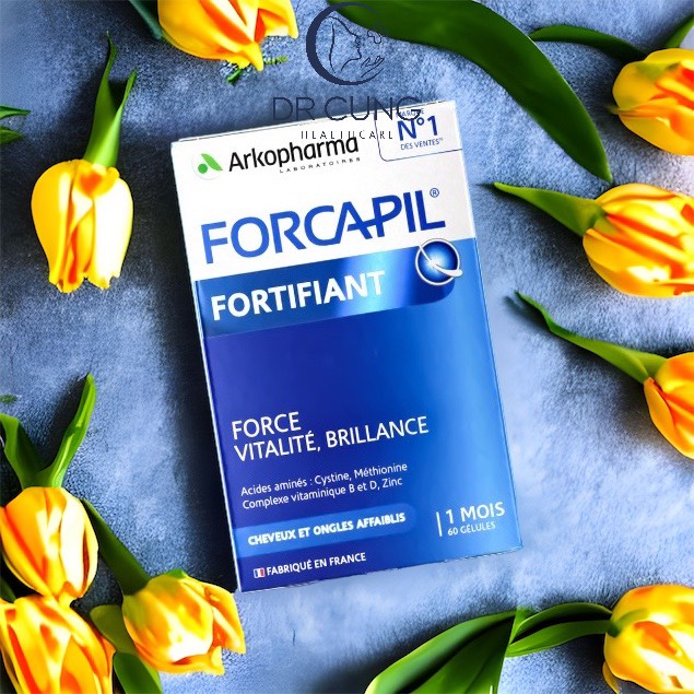 Bác Sĩ Cung Viên Uống Giảm Rụng Tóc FORCAPIL FORTIFIANT Arkopharma – Giúp Mọc Tóc, Rụng Tóc Sau Sinh, Kẽm (60V)